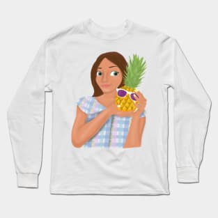 Pinapple Girl Long Sleeve T-Shirt